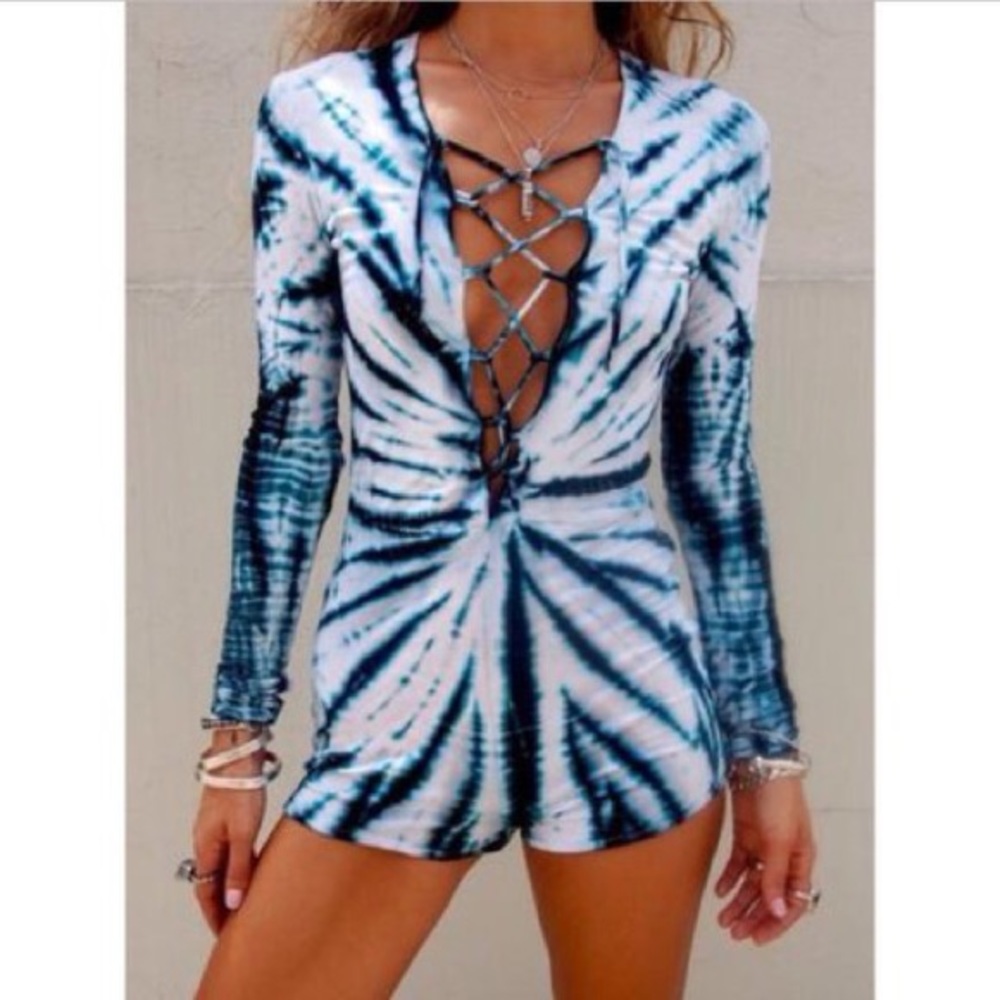 Rat and Boa Tie Dye Romper